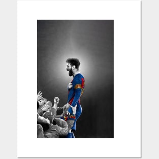 Leo Messi -  Barcelona Champions League - Football Artwork Posters and Art